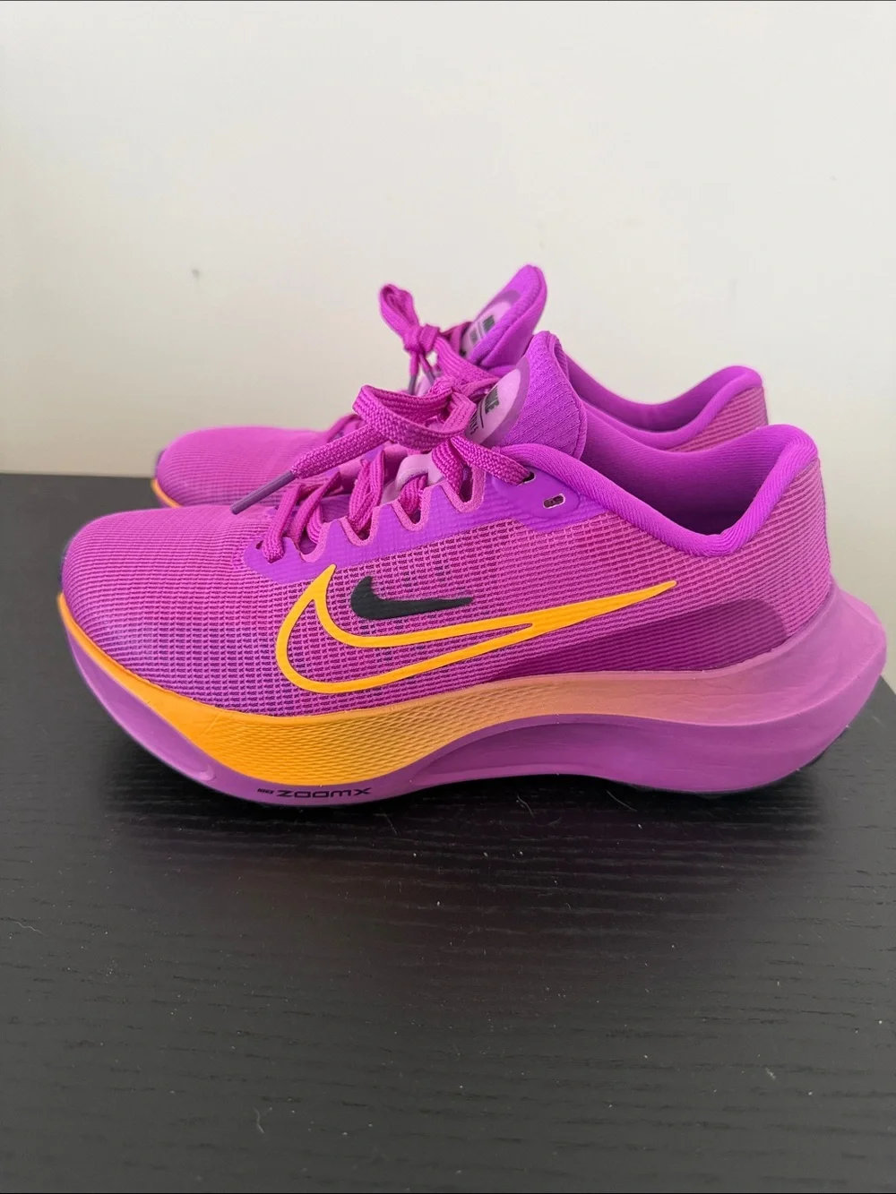 Nike Women's Zoom Fly 5 Running Shoes - Vivid Magenta with Yellow Accent